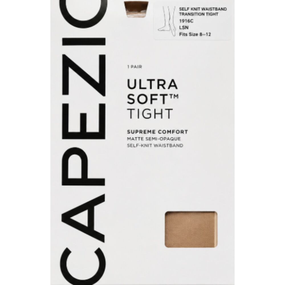 NEW Capezio Ultra Soft Transition Tights Girls Size 8–12 Light Suntan *2 pairs